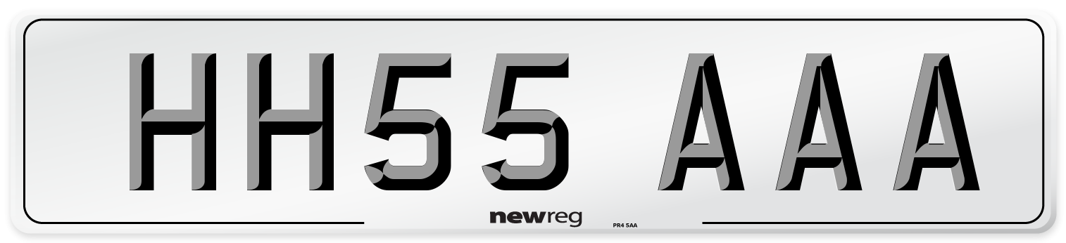 HH55 AAA Number Plate from New Reg